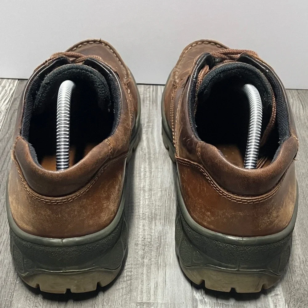 ECCO Men Brown Leather Gore Tex Lace Up Casual Walking Shoes Size EU 45 -11 US - Picture 4 of 9
